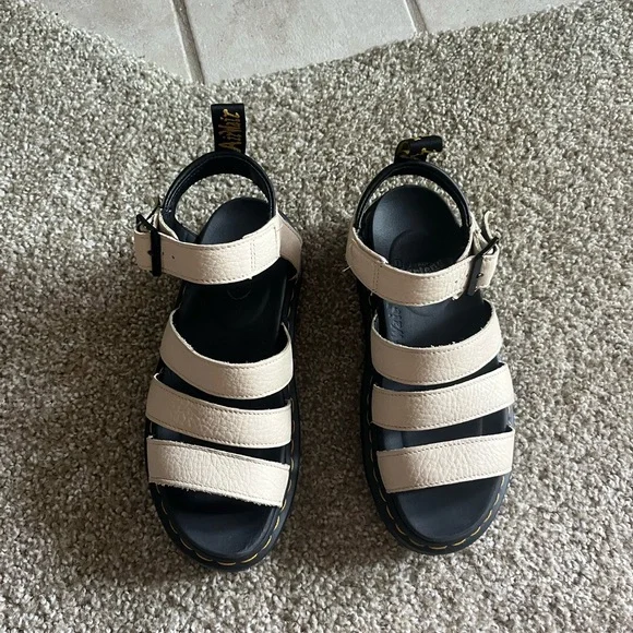 Dr. Martens | Shoes | Dr Martens Cream And Black Strappy 